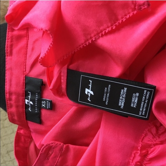 7 FOR ALL MANKIND Silk Cape Sleeve Blouse Top - Picture 4 of 5